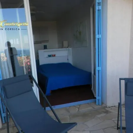 Studio N°2 Terrasse Vue Mer Et Piscine 5min Plage De La Testa Olmucciu